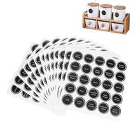 Spice Jar Labels, 13Pcs Spice Herb Kitchen Storage Jar Labels Stickers Decals Pre-Printed Small Round Sticky Labels Self Adhesive Waterproof Labels for Jar, Container and Lids