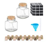 Spice jars Glass shakers Herb storage 100 ml Cork lid Spice containers