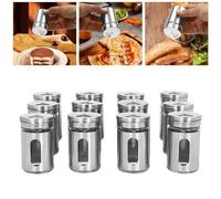 Spice Jars with Lid, Spice Shaker, 6/12 Pcs Stainless Steel Seasoning Bottle Set, Spice Storage Containers Set, for Salt, Sugar, MSG, Pepper, Peppercorns, Granulated Sugar (12)