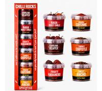 SPICE 'N' TICE Hot Chilli Pepper Gift Set, 6 x 100% Pure Chilli Pots