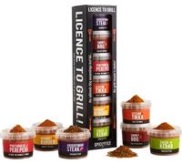 SPICE-N-TICE License to Grill Spice & Seasoning Gift Set - 6 Gourmet Rubs for Cooking with Grill, Air Fry or Oven - 100% Natural - Salt & Sugar Free - Ideal Cooking Gift for Men & Women