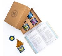 Spice Pots Curry Making Gift Set with Indian Cookbook - Korma, Bhuna, Goan & Tandoori | Father’s Day Gift for Men | Curry Night & Takeaway Kit | Vegan, Gluten Free | 8 Family Meals