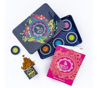 Spice Pots Happy Anniversary Indian Spice Gift Set - 5 x 40g Spice Blends, 35-Recipe Indian Cookbook & Chef’s Candle | Tin 10th Wedding Gift for Couple