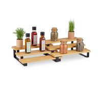 Spice rack 3 Tiers Bamboo Material Spice Organiser Kitchen Storage Rack Bamboo