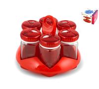 Spice Rack Herevin 6 Jar Cc105 Cork Red