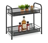 Spice rack Multi-Level Shelf Lightweight Easy Assembly Spice Organiser 2-Tier