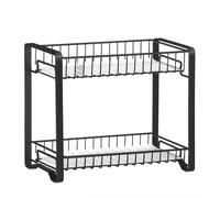 Spice Rack Organizer for Cabinet Silver, Black