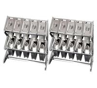 Spice Rack Shelf, 2 Row Expandable Spice Organizer, Multiple Compartments Countertop Seasoning Storage, 3-Piece Set