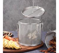 Spice Seasoning Strainer, Large Capacity Stainless Steel Tea Ball Mesh Tea Infuser Strainer with Extended Chain Hook, Tea Strainers for Loose Tea, Soup Seasonings Seperation Basket for Home Kitchen(M)