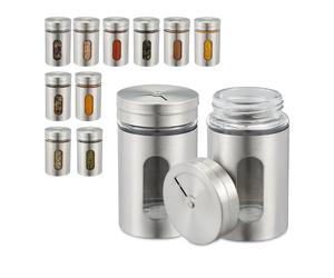 Spice shaker Herb Storage Jars Dispensing Jar Set 80 ml 12 Pieces Compact