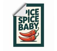 Spice Spice Baby Retro Unframed Wall Art Print A1 (84.1×59.4cm), Wall Decor for Living Room, Bedroom, Office & Home, Art Gift