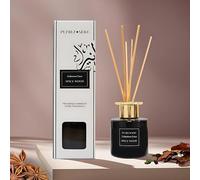 Spice Wood 100ml Reed Diffuser for Home Scented Oil Diffuser with Sticks Set by Pearla Nera - Air Freshener 100ml Aromatherapy Lasting Home Fragrance- Woody Amber Musk- Upto 5 months