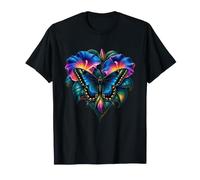 Spicebush Swallowtail Above Cobalt Moonflowers T-Shirt