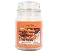Spiced Orange & Cinnamon Scented Large Jar Candle - Warm Citrus & Spice Home Fragrance with Long Burn Time
