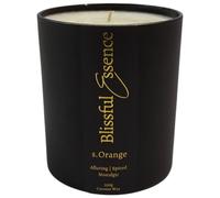 Spiced Orange, Luxury Long Burning Scented Candles, Warm Cinnamon Spiced Candle Gift, Large Black Candle Jar, 250g 65hr Burn |Handmade UK