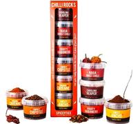 Spicentice - Ultimate Hot Chilli Pepper Gift Set - 100% Pure Premium Chilli - Includes Carolina Reaper, Naga Ghost & Chipotle - Ideal Cooking Spice Gift