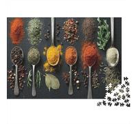 Spices And Herbs Display 1000 Pieces Puzzle ForAdults Kids Colorful Culinary Spices Set Decoration Puzzle Educational Game Gifts Puzzles for Adults Jigsaw Puzzles for Adults 38x26cm/1000pcs