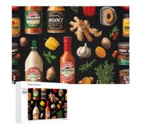 Spices And Hot Sauces Puzzle Wood Jigsaw Puzzles 1000 PCS