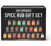 Spices and Seasoning Gift Set 24 Unique Individual Gourmet BBQ Spice Rub Sampler Set - For Birthday, Anniversary, Gifts for Men, Dads, Husband - Chef Enthusiast