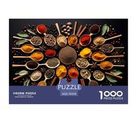 Spices From Around The World 1000 Pieces Premium Jigsaw Age 3+ Cool Collage Effect, Home Decoration, Educational, Challenging 70x50cm/1000pcs