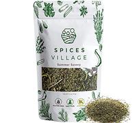 SPICES VILLAGE Summer Savory [ 2 oz ] - Natural Dried Summer Savory Leaves for Cooking and Herbal Tea, Pure Mediterranean Seasoning - Kosher, Gluten Free, Vegan, Non GMO, Resealable Bulk Bag
