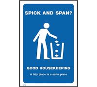 Spick and Span? Good Housekeeping Sign - 150mm x 200mm - Self Adhesive Sticker (SP16)