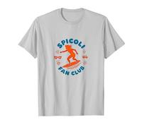 Spicoli Fan Club: Retro Surf Enthusiast Nostalgia T-Shirt, Men, Silver, S