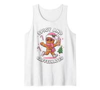 Spicy and Caffeinated Leopard Cozy Gingerbread Xmas Coffee Tank Top