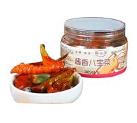 Spicy and crispy dried radish, Korean sweet and spicy kimchi, mixed pickled vegetables, side dishes, chili sauce, Laba garlic, seasoning, Chinese specialty, condiment (Assorted pickle 168g,3 cans)