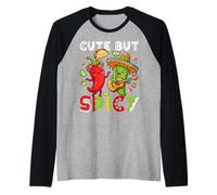 Spicy Chili Pepper Guitar Taco Lime Cinco De Mayo Mexican Raglan Baseball Tee