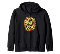 Spicy Chili Pepper Hot Food Life's Better with a Kick Design Zip Hoodie