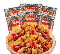 Spicy crisp radish, ready to eat side dishes,Chinese pickle,healthy snacks,Hunan spicy vegetables,pickles,instant food,vegan food,snack food, delicious snack gifts (Crispy dried radish,40 packs)