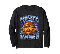Spicy Crispy Chicken Sandwich Fast Food Meme Long Sleeve T-Shirt