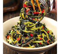 Spicy crispy cucumber shreds, delicious dried papaya shreds, Hunan pickled vegetables 280g, instant pickles, fresh spicy vegetable snacks, mixed noodles sauce, side dishes (Cucumber shreds,2 cans)