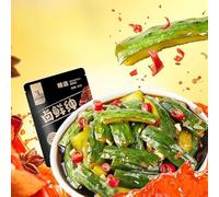 Spicy Crispy Cucumbers,Kelp Slices,Pickles,Healthy Vegetables,Side Dishes,Snack Foods,Vegan,Kimchi,Mala Latiao,Spicy and Hot Strip Snacks,Delicious Chinese Snack Gifts (1bag,Crispy cucumber)