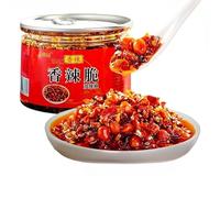 Spicy Crispy Oil Chili, 400g / Can, Authentic Chinese Flavor, Crispy Chili Oil, Instant Chili Peanut Sauce, Perfect for Vegetarian, Halal, Noodle, Rice, Dipping Sauce (2can)