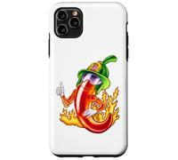 Spicy Firefighter Chili Cartoon Funny Fire Hero Drawing Case for iPhone 11 Pro Max