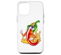 Spicy Firefighter Chili Cartoon Funny Fire Hero Drawing Case for iPhone 12/12 Pro