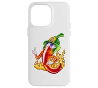 Spicy Firefighter Chili Cartoon Funny Fire Hero Drawing Case for iPhone 14 Pro Max