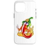 Spicy Firefighter Chili Cartoon Funny Fire Hero Drawing Case for iPhone 16 Pro Max