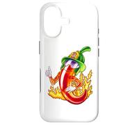 Spicy Firefighter Chili Cartoon Funny Fire Hero Drawing Case for iPhone 17