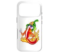 Spicy Firefighter Chili Cartoon Funny Fire Hero Drawing Case for iPhone 17 Pro