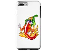 Spicy Firefighter Chili Cartoon Funny Fire Hero Drawing Case for iPhone 7 Plus/8 Plus