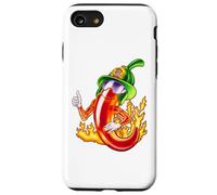 Spicy Firefighter Chili Cartoon Funny Fire Hero Drawing Case for iPhone SE (2020) / 7/8