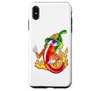 Spicy Firefighter Chili Cartoon Funny Fire Hero Drawing Case for iPhone XS Max