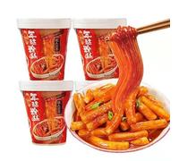 Spicy fried rice cake noodles 160g/ barrel,Healthy and nutritious breakfast, Noodle Gifts,spicy instant noodles,delicious snacks food, special snacks, pasta,noodles,hot pot noodles (3 barrels)