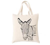 Spicy Kitten Designs Animal Tote Bag (Donkey)