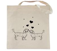Spicy Kitten Designs Dog Tote Bag (Dachshunds in Love)
