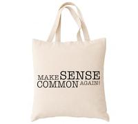 Spicy Kitten Designs Political Adult Humor Tote Bag (Make Sense Common Again)