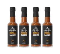 Spicy Rye's Honey & Lemon Pepper Sauce 4 Pack 150ml - Smooth, Sweet & Spicy Hot Sauce with Honey, Lemon & Habanero Chillies - Glazing, Drizzling & Grilling